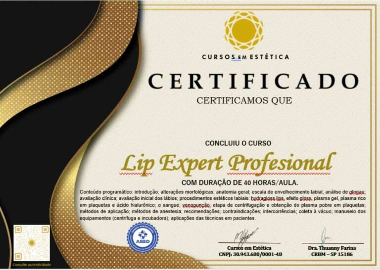 Certificado Lip Expert